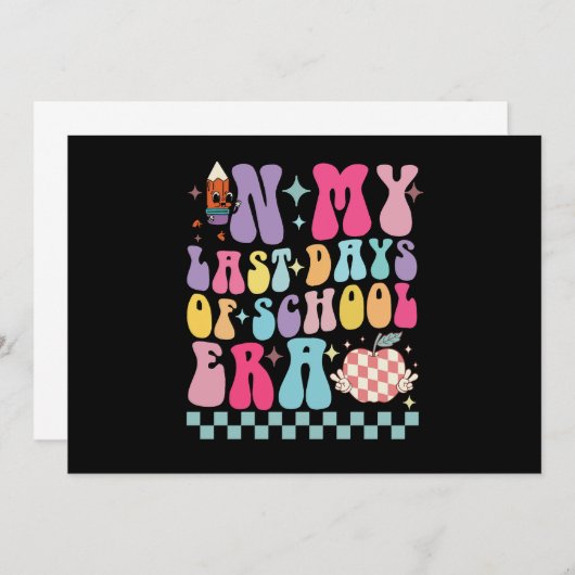 Invitation Dans mon époque Derniers Jours d'École Vie d'Ensei (Devant / Derrière)