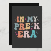 Invitation Dans mon époque pré-k drôle Super retour à l'école (Devant / Derrière)