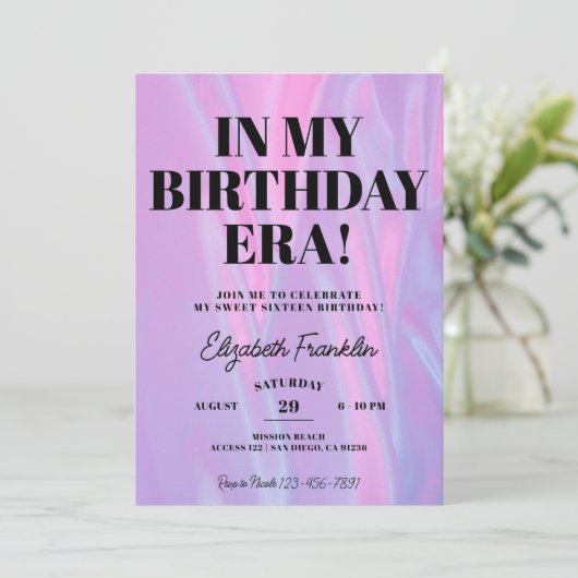 Invitation Dans Mon ère d'anniversaire n'importe quel âge fêt (Debout devant)