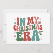Invitation Dans mon ère de Noël, joli et groovy Noël vacances (Devant)