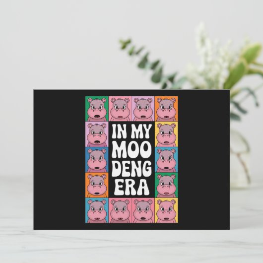 Invitation Dans Mon ère Moo Deng Moo Deng Hippo Lover (Debout devant)