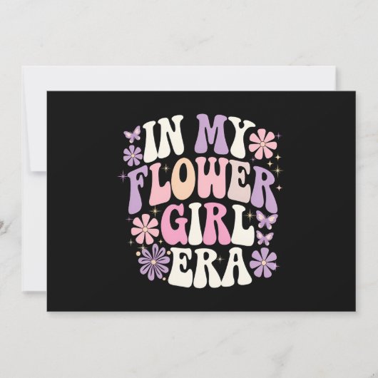 Invitation Dans Mon Fleur Fleur Era Retro Fleur Super (Devant)
