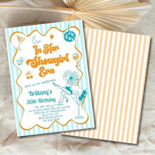 Invitation Dans sa Showgirl Era mignonne Fun 30e anniversaire