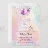 Invitation Dans Son Era Mariée Musique Retro Pastel Fête des  (Devant)