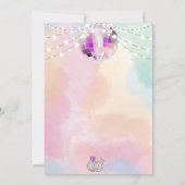 Invitation Dans Son Era Music Retro Pastel Fête des mariées (Dos)