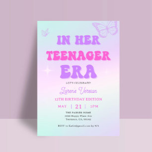 Invitation Dans Son Ere Adolescente Version Anniversaire