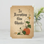 Invitation "Dans tout ce qui donne merci" Thanksgiving Citrou (Debout devant)