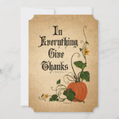Invitation "Dans tout ce qui donne merci" Thanksgiving Citrou (Devant)