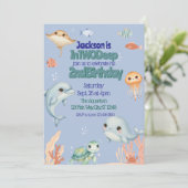 Invitation Dans TWO Deep, Blue Under the Sea 2e anniversaire  (Debout devant)