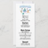 Invitation Danse Animaux de forêt Noël Aquarelle (Devant)