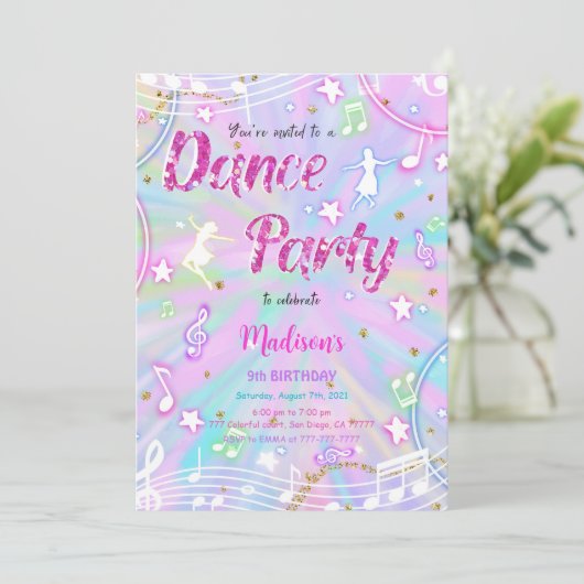 Invitation Danse Anniversaire (Debout devant)