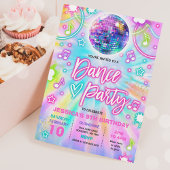 Invitation Danse Anniversaire Fête Tie Dye Glow Dance Disco