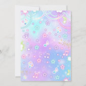 Invitation Danse Anniversaire Fête Tie Dye Neon Glow Dance Di (Dos)