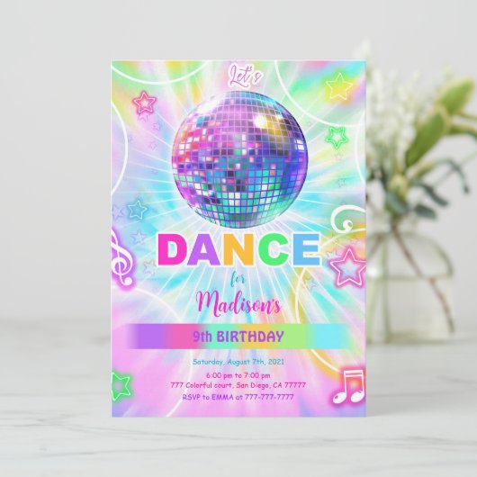 Invitation Danse arc-en-ciel (Debout devant)