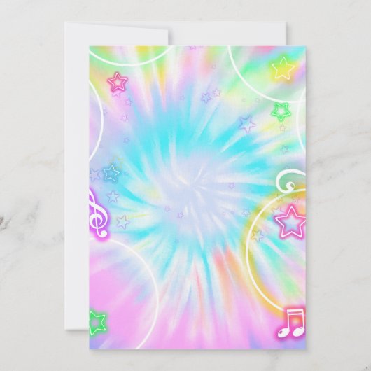 Invitation Danse arc-en-ciel (Dos)