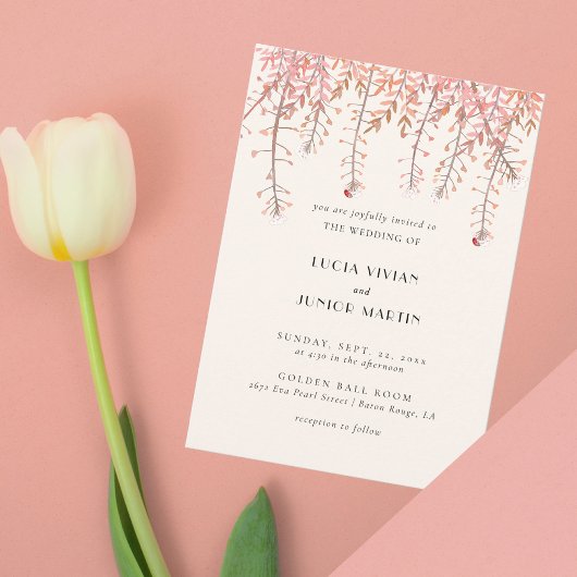 Invitation Danse avec le murmure du Mariage du vent