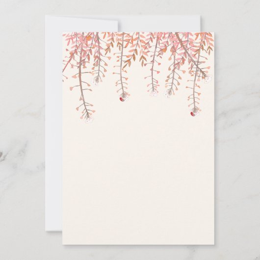 Invitation Danse avec le murmure du Mariage du vent (Dos)