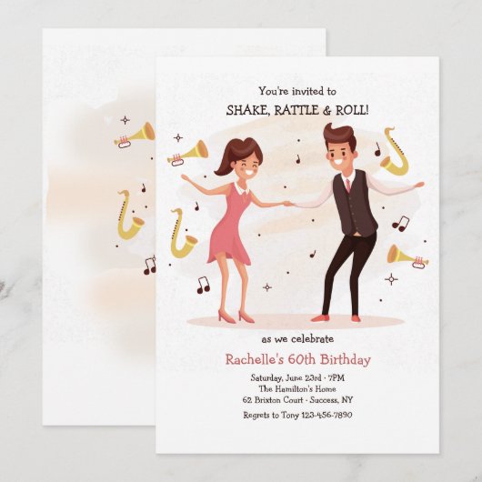 Invitation Danse avec moi (Devant / Derrière)