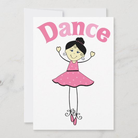 Invitation Danse Ballerina (Devant)