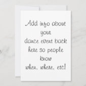 Invitation Danse Ballerina (Dos)