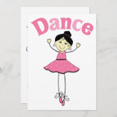 Invitation Danse Ballerina (Devant / Derrière)