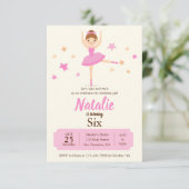 Invitation Danse Ballerina Anniversaire (Debout devant)