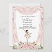Invitation Danse Ballerina Fille fête d'anniversaire (Devant)