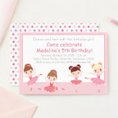 Invitation Danse Ballerinas Anniversaire