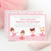 Invitation Danse Ballerinas Anniversaire