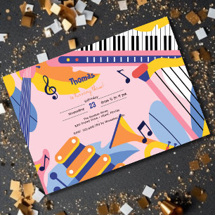 Invitation Danse chanter et jouer anniversaire de enfant