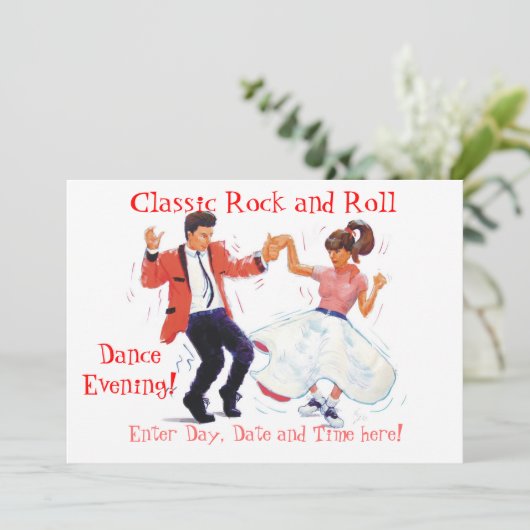 Invitation Danse classique de swing de rock (Debout devant)