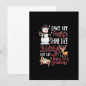 Invitation Danse comme Frosty Brille comme le Renne au Nez Ro (Devant / Derrière)