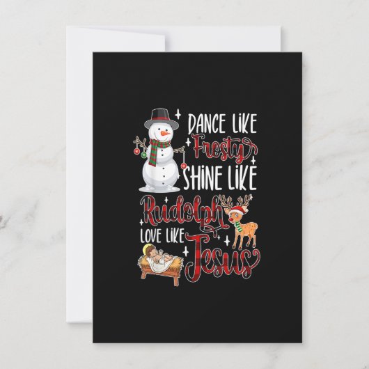 Invitation Danse comme Frosty Brille comme Rudolph Aime comme (Devant)
