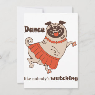 Invitation Danse comme personne ne regarde Carlin Girl