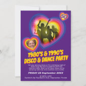 Invitation Danse danser danser coeur danseurs 80's 90's (Devant)