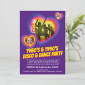 Invitation Danse danser danser coeur danseurs 80's 90's (Debout devant)