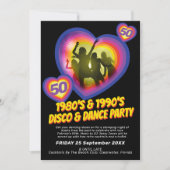 Invitation Danse danser danseuse de coeur 1980's anniversaire (Devant)