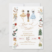 Invitation Danse de ballerine de craquelins et anniversaire d (Devant)