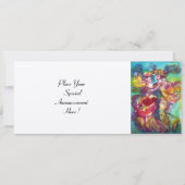 Invitation DANSE DE CARNAVAL bleu rouge vibrant volute champa (Dos)