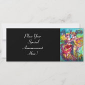 Invitation DANSE DE CARNAVAL, éclat vibrant rose bleu jaune (Dos)