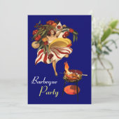 INVITATION DANSE DE FÊTE BARBEQUE D'ÉTÉ, CUISINE ITALIENNE (Debout devant)