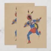 Invitation Danse de guerre (ou Le Coureur) (Devant / Derrière)
