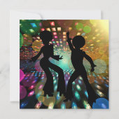 Invitation Danse disco colorée 25e anniversaire (Dos)