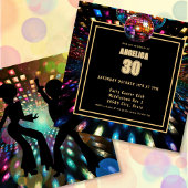 Invitation Danse Disco Colorée Anniversaire