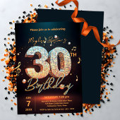 Invitation Danse Disco Étincelante 30e anniversaire