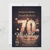 Invitation Danse Disco Étincelante 70e anniversaire (Devant)