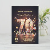 Invitation Danse Disco Étincelante 70e anniversaire (Debout devant)