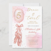 Invitation Danse et Twirl Rose fille Ballet Chaussures Annive (Devant)