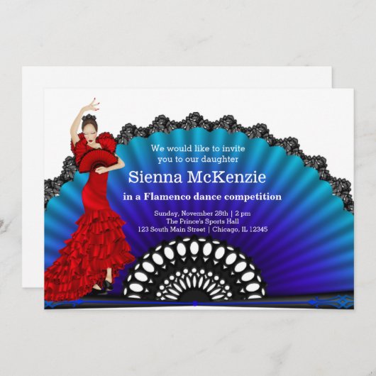 Invitation Danse flamenco (Devant / Derrière)