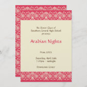 Invitation Danse formelle junior Arabe de bal d'étudiants (Devant / Derrière)